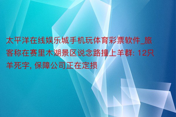 太平洋在线娱乐城手机玩体育彩票软件_旅客称在赛里木湖景区说念路撞上羊群: 12只羊死字, 保障公司正在定损
